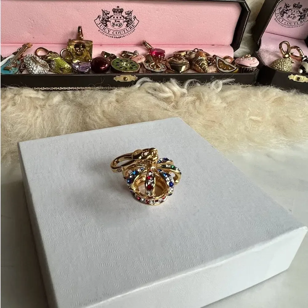 Retired Juicy Couture Multicolor King Crown Charm